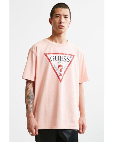 guess pink tee