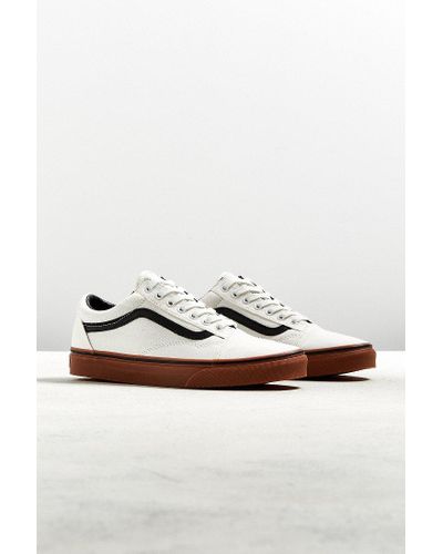 vans old skool gum white