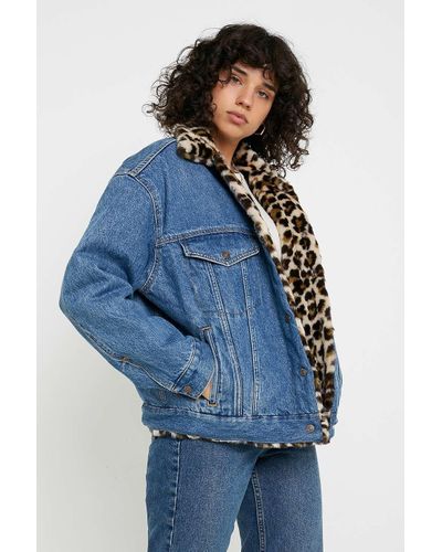levi's leopard print jacket