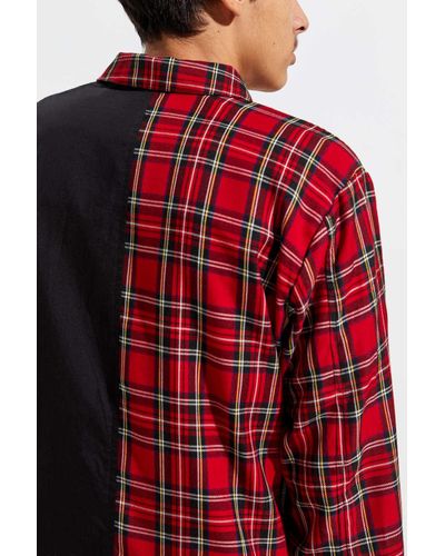 Tripp Nyc Split Button Down Shirt In Red For Men Lyst Tripp Nyc Split Button Down Shirt In Red For Men Lyst
