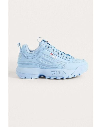 light blue fila shoes