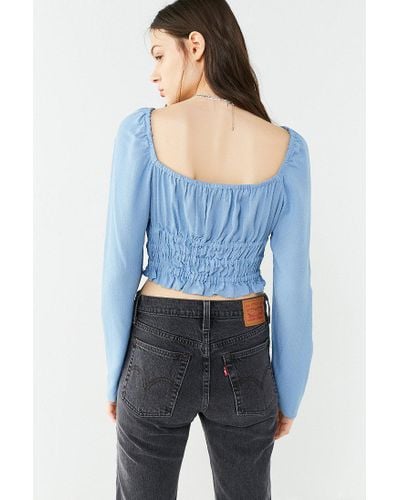 urban outfitters blue floral top