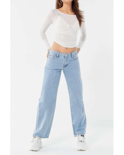 BDG Denim Baggy Low-rise Wide Leg Jean in Blue - Lyst