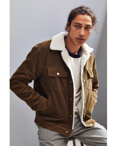 bdg sherpa corduroy trucker jacket Big 