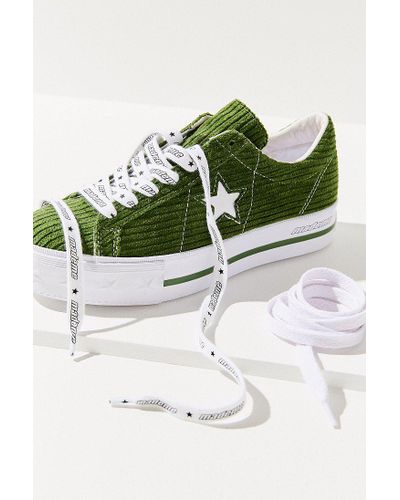 Converse Converse One Star X Mademe Corduroy Platform Sneaker in Green -  Lyst