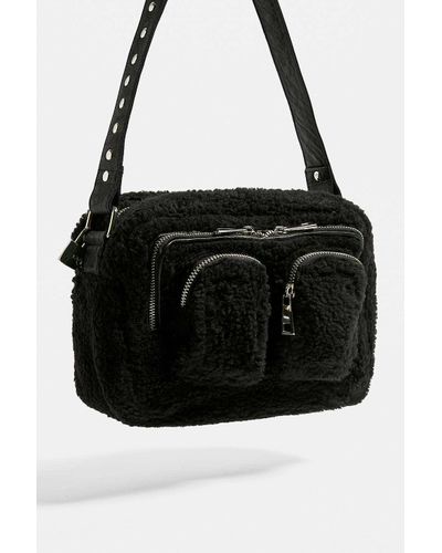 Nunoo Cotton Ellie Teddy Shoulder Bag in Black - Lyst