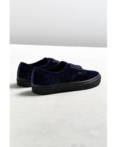 navy blue velvet vans