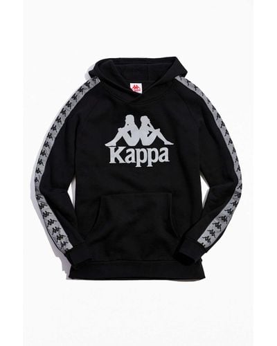 Kappa Cotton 222 Banda Deniss Reflective Hoodie Sweatshirt in Black for Men  - Lyst