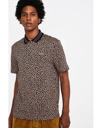 lacoste leopard print polo