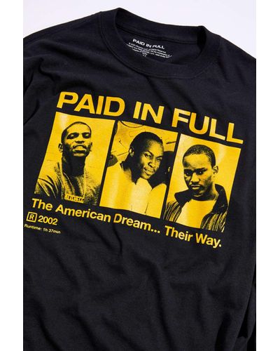 Urban Outfitters Cotton Paid In Full American Dream Long Sleeve Tee in Black  for Men - Lyst