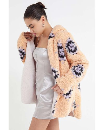 uo reversible teddy coat