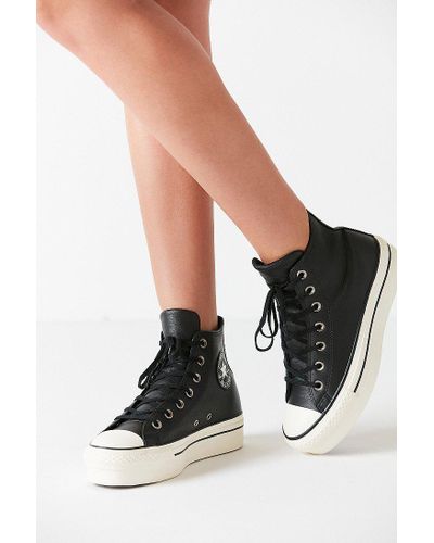 platform high top converse leather