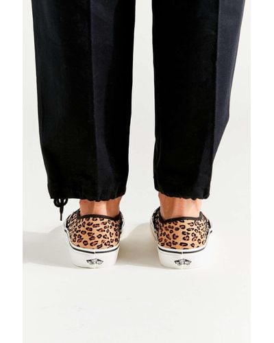 vans mini leopard slip ons