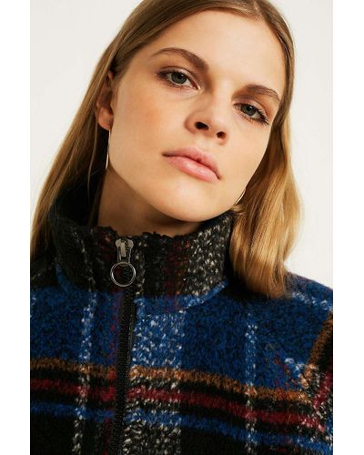 urban outfitters batwing teddy fleece jacket