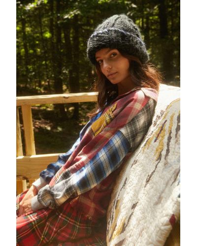 Chunky whip stitch beanie Clearance