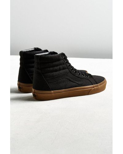 black high top vans brown sole