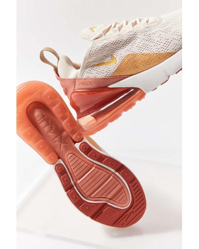nike air max 270 light cream metallic gold