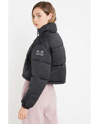 uo black puffer jacket