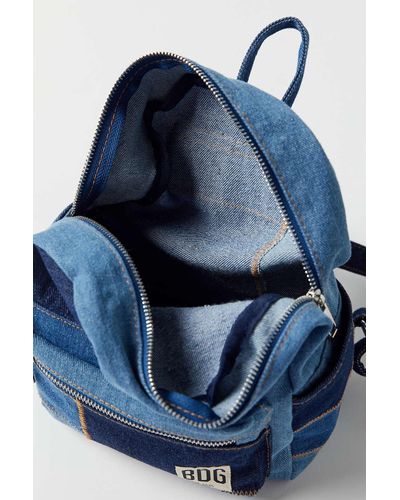 mini denim backpack
