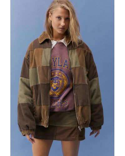 patchwork harrington jacket