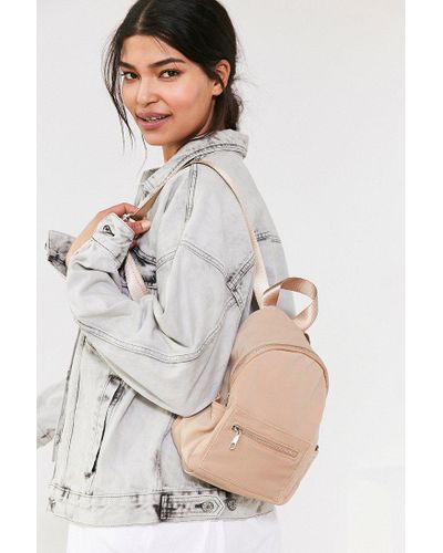 small beige backpack