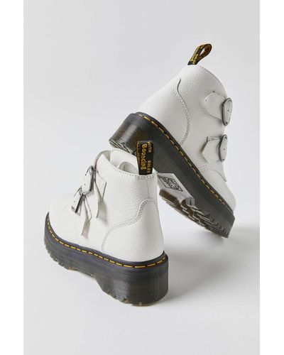 dr martens devon heart leather platform boots