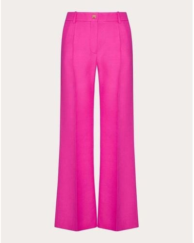 Valentino クレープクチュール パンツ 女性 Pink Pp - ピンク