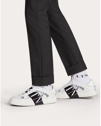 valentino garavani calfskin vl7n sneaker with bands
