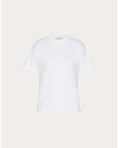Valentino ジャージーコットン Tシャツ 女性 ホワイト Xs