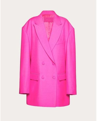 Valentino クレープクチュール ブレザー 女性 Pink Pp - ピンク