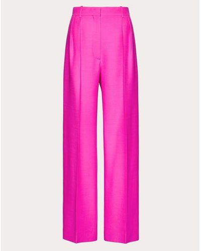 Valentino クレープクチュール パンツ 女性 Pink Pp - ピンク