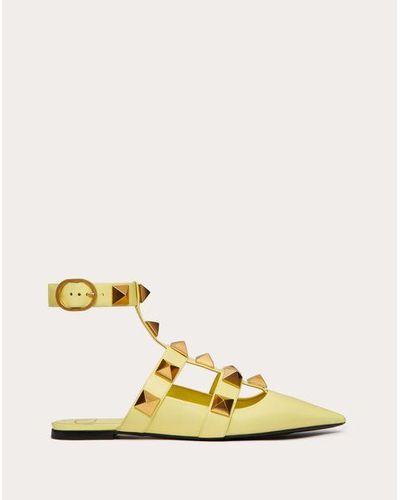 valentino roman stud calfskin ballet