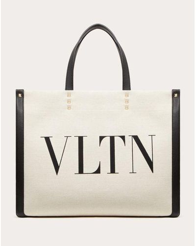 Valentino Garavani Vltn プリント キャンバス スモール トート 女性 ナチュラル