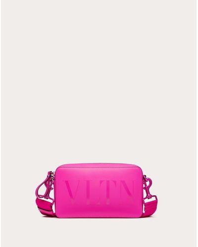 Valentino Garavani Vltn レザー クロスボディバッグ おとこ Pink Pp - ピンク