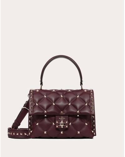 Valentino Leather Valentino Garavani Medium Candystud Top-handle Bag in  Ruby (Red) - Lyst