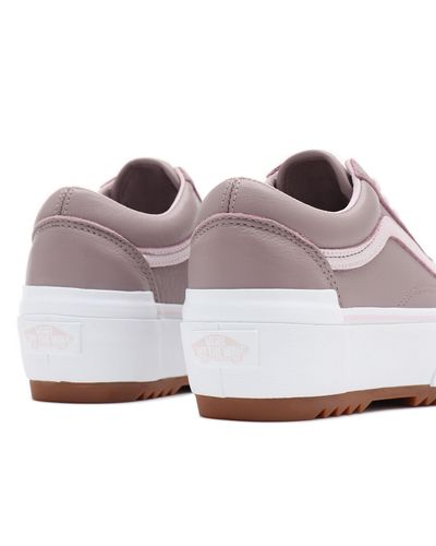 Vans Tumbled Leather Old Skool Stacked Schuhe in Pink | Lyst AT