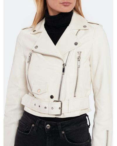 Lth jkt mya cropped biker jacket clearance