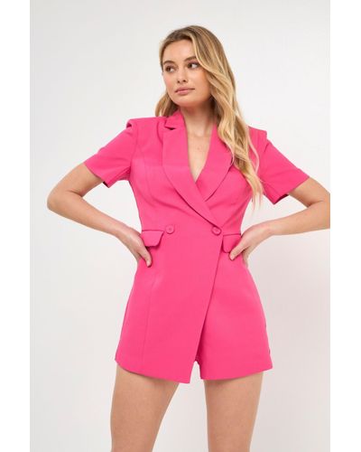 Kenzo Romper Short Sleeve Pink main image 1