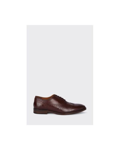 Burton Oxford Leather Brogues Shoe - White
