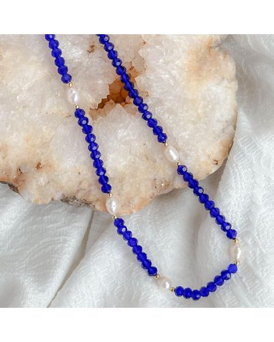 Jonesy Wood Lydia Beaded Necklace - Blue