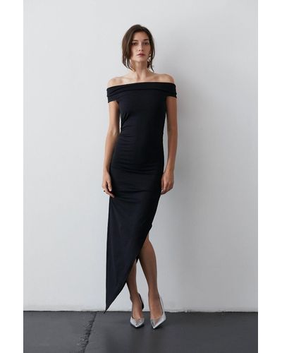 Crescent Maia Off Shoulder Dress in Black Lyst