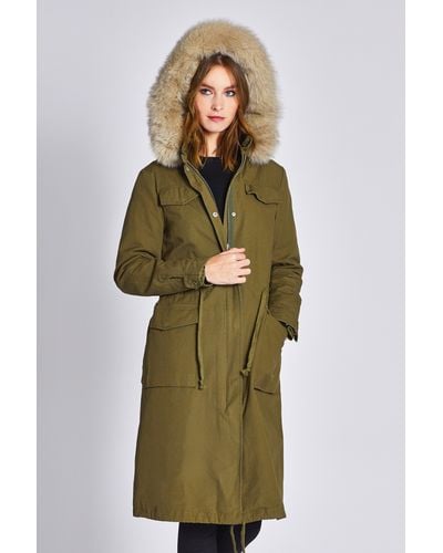 Dawn levy tiffany fur trim deals coat