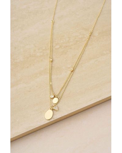 Ettika Sophia Dainty Chain 18k Gold Plated Layered Necklace - Natural