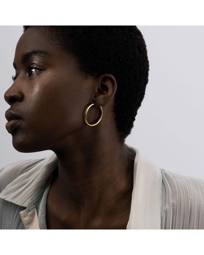 SADE HOOPS WITH PEARL CHARM BY BYCHARI – Velvet by Graham & Spencer