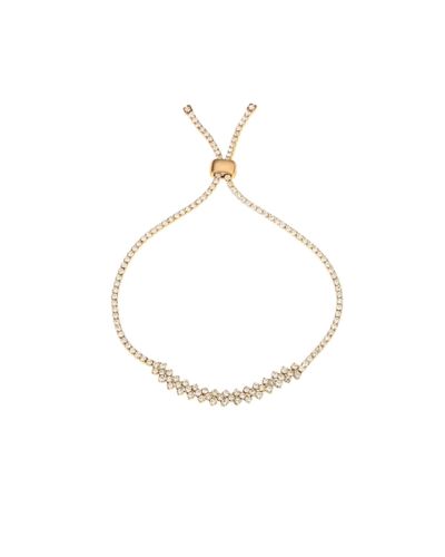 Ettika Delicate Shine Adjustable 18k Gold Plated Bracelet - White