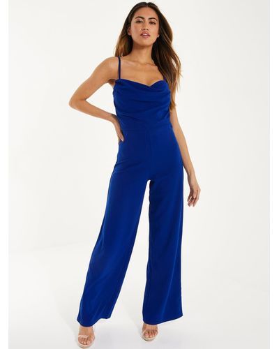 Blue Quiz Jumpsuits and rompers for Women | Lyst