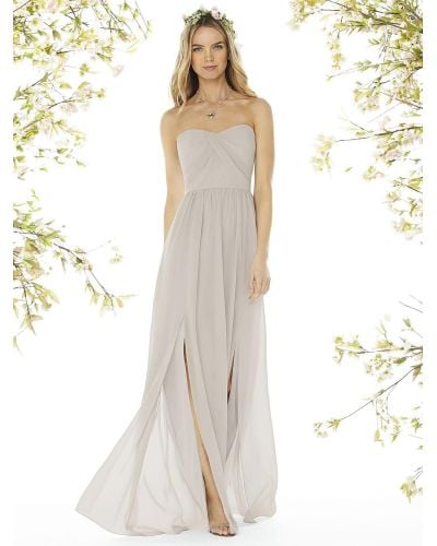 Social bridesmaids strapless store georgette gown