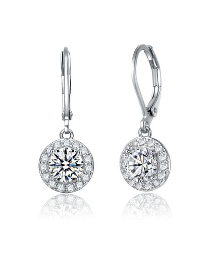 Sterling Silver Gold Plated Clear Cubic Zirconia Pear Drop Hook
