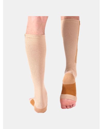 Vigor Premium Quality Zipper Compression Socks Calf Knee High Open