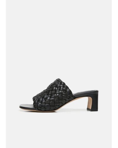 vince barrett woven leather mules